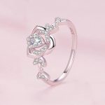 Sterlingsilber S925 vergoldeter Rosenring – Bild 4