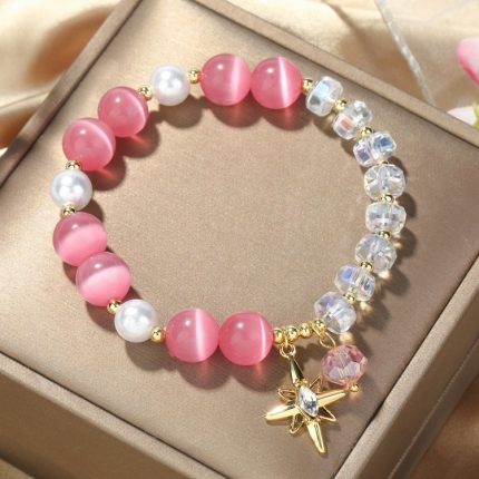 Kristallperlenarmband Damen Naturkristallarmband