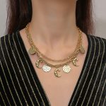 Weibliche Halskette Einfache Halskette mit mehreren Anhängern – Bild 5