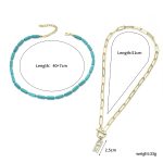 Natürliche Türkis-Accessoires Damenschmuck – Bild 2