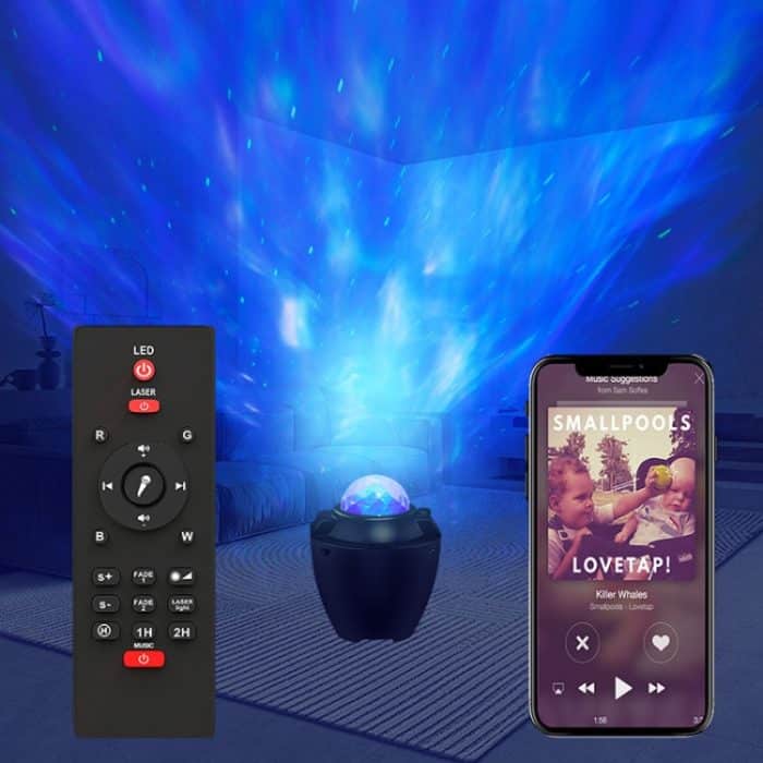 LED-Projektionslicht, Bluetooth-Verbindung, Fernbedienung, Atmosphärenlicht, RGB-Musik-Nachtlicht – Bild 1