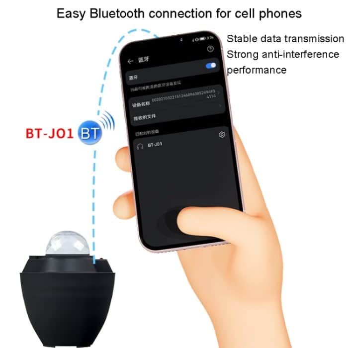 LED-Projektionslicht, Bluetooth-Verbindung, Fernbedienung, Atmosphärenlicht, RGB-Musik-Nachtlicht – Bild 5