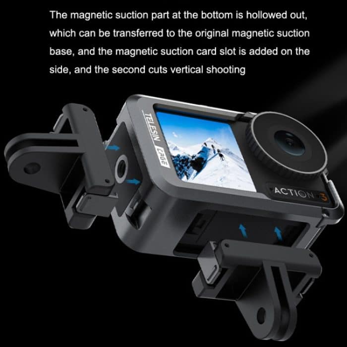 Für DJI Osmo Action 3 TELESIN OA-FMS-004 Motion Kamera Metall Kaninchen Käfig Schutz Rahmen, Metal – Bild 5