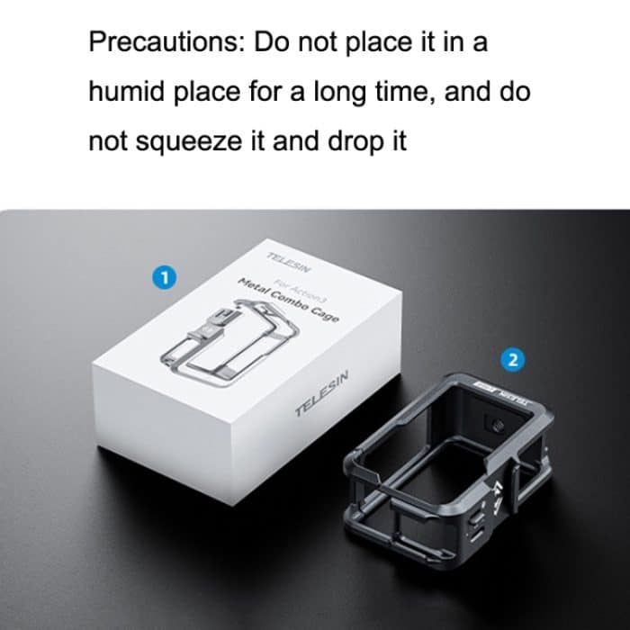 Für DJI Osmo Action 3 TELESIN OA-FMS-004 Motion Kamera Metall Kaninchen Käfig Schutz Rahmen, Metal – Bild 9