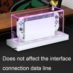 035 für Nintendo Switch/OLED-Spielkonsolen-Display, leuchtende Basis, staubdichte Abdeckung, Spezifikationen:, Light Base, Transparent, White Label, Black Label, Handle – Bild 4