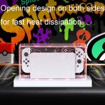035 für Nintendo Switch/OLED-Spielkonsolen-Display, leuchtende Basis, staubdichte Abdeckung, Spezifikationen:, Light Base, Transparent, White Label, Black Label, Handle – Bild 5