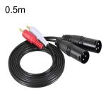 2RCA-zu-2XLR-Lautsprecher-Canon-Kabel-Audio-Balance-Kabel, 0.5m, 1m, 1.5m, 3m