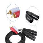 2RCA-zu-2XLR-Lautsprecher-Canon-Kabel-Audio-Balance-Kabel, 0.5m, 1m, 1.5m, 3m – Bild 6