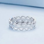 Hohler Ring aus Sterlingsilber mit S925-Spitze, Quaste und platiniertem Zirkon – Bild 3