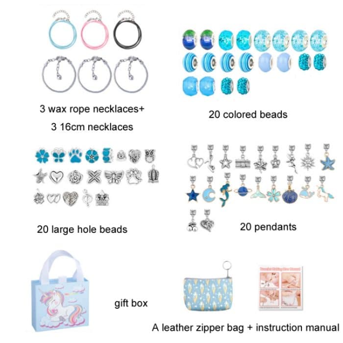 DIY Kinder Armband Set Marine Perlen Set Box – Bild 2