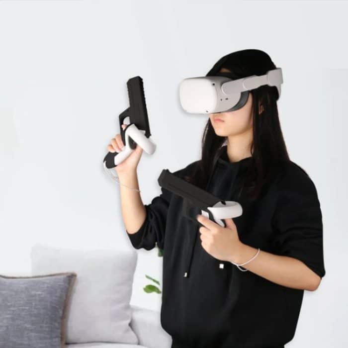 Für Oculus Quest 2 VR Controller 1 Paar stabiler Schießgriffhalter, Black – Bild 6