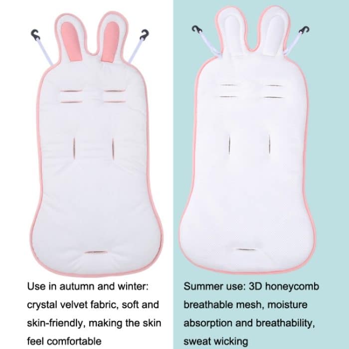 Kinderwagenkissen Kinderwagen Wattepad Baby Sicherheitssitz Warmes Kissen, Rabbit Cushion, Rabbit Cooling Mat – Bild 2