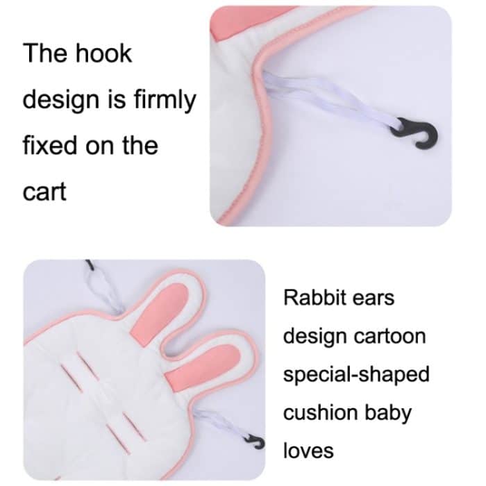 Kinderwagenkissen Kinderwagen Wattepad Baby Sicherheitssitz Warmes Kissen, Rabbit Cushion, Rabbit Cooling Mat – Bild 4