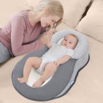 Baby-Stillkissen, liegend, fütterndes Baby, Anti-Spuck-Milch-Steigungsunterlage, Pillow Gray