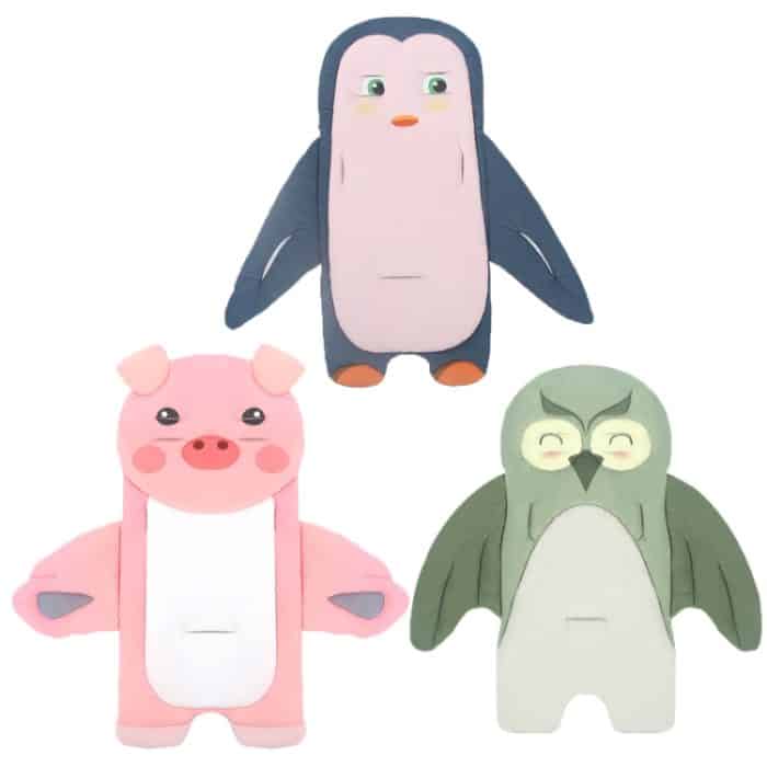 Kinderwagenkissen aus Baumwolle für vier Jahreszeiten, Allzweck-Esszimmerstuhlmatte, Little Penguin, Norwegian Bird, Pink Piglet – Bild 2