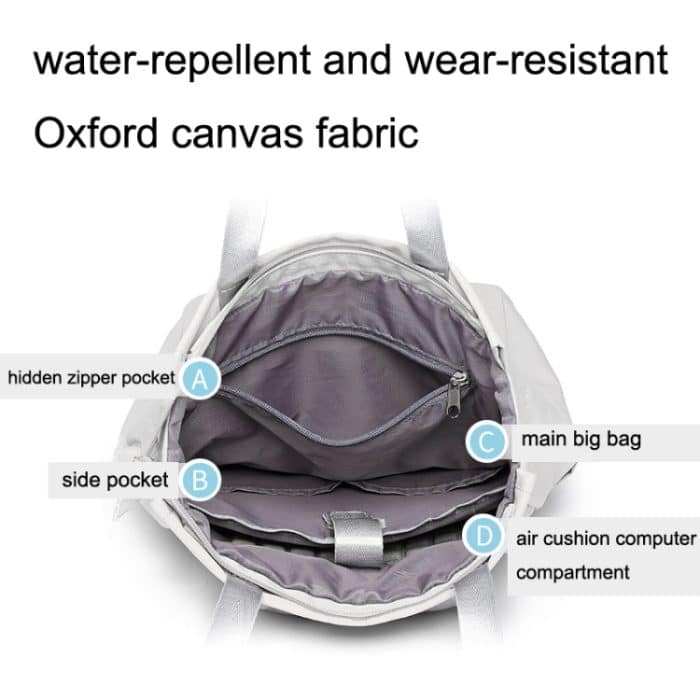 Studentenrucksack, wasserdichte USB-Laptoptasche, Größe:, Medium (Gray), Medium (Black), Large (Gray), Large (Black) – Bild 4