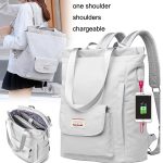 Studentenrucksack, wasserdichte USB-Laptoptasche, Größe:, Medium (Gray), Medium (Black), Large (Gray), Large (Black) – Bild 7