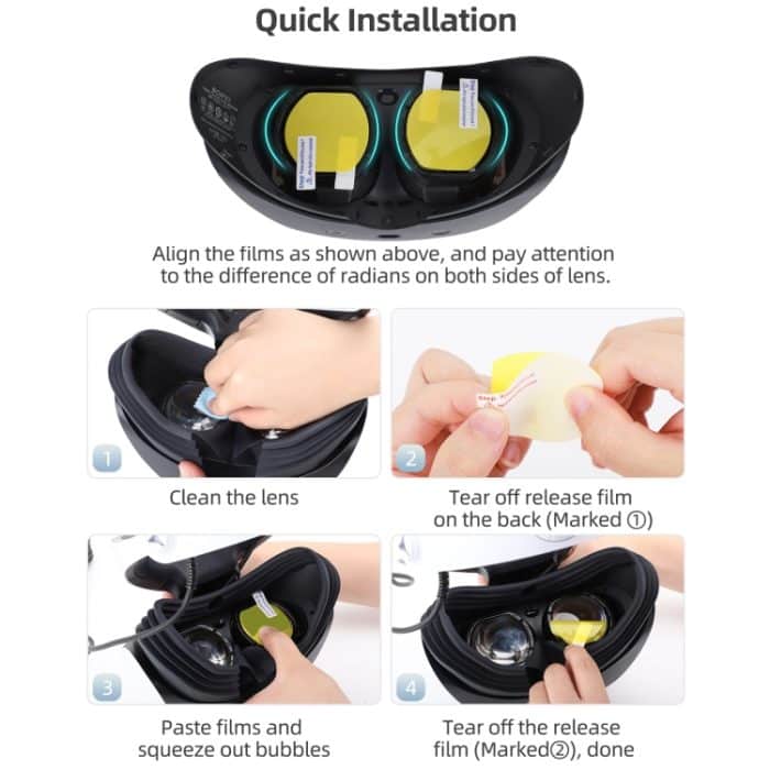 Hifylux PS-FF29 für PlayStation VR2 Objektiv-Schutzfolien-Set, kratzfeste HD-TPU-Weichfolie, For PlayStation VR2 – Bild 8