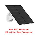 5W monokristallines Silizium-Außenkamera-Solarpanel unterstützt USB&Type-C/USB-C-Schnittstelle – Bild 5