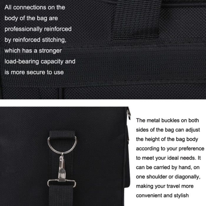 LXZ173 Tragbare Reise-Aufbewahrungstasche für die Schulter mit großem Fassungsvermögen, LXZ173 Green, LXZ173 Black – Bild 4