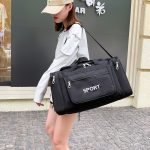 LXZ173 Tragbare Reise-Aufbewahrungstasche für die Schulter mit großem Fassungsvermögen, LXZ173 Green, LXZ173 Black – Bild 6