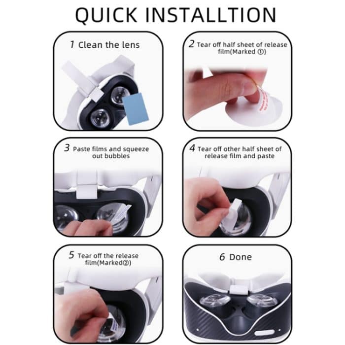 Für Oculus Quest 2 Hifylux Q2-FF6 Objektivschutzfolie HD Anti-Scratch Anti-Sweat TPU Soft Film, For Oculus Quest 2 – Bild 9