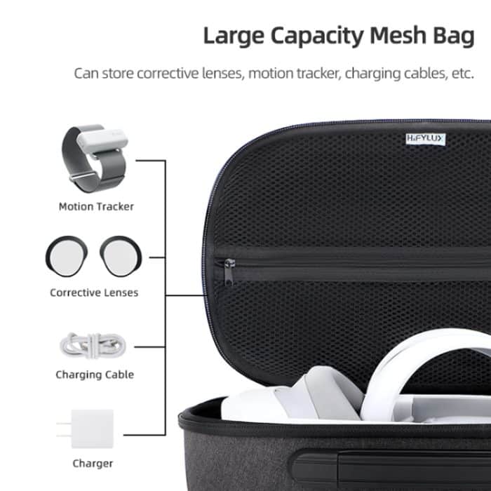 Für PICO 4 Hifylux PC-BF16 VR-Brille, All-in-One-Kopfbedeckung, schützende Aufbewahrungstasche, PC-BF16 – Bild 8