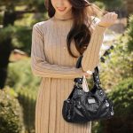 Retro-Motorradtasche aus weichem Leder, diagonale Umhängetasche für Damen – Bild 7