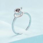 Offener Ring für Kaffeetasse aus S925-Sterlingsilber mit Zirkon – Bild 2
