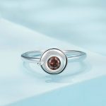 Offener Ring für Kaffeetasse aus S925-Sterlingsilber mit Zirkon – Bild 3