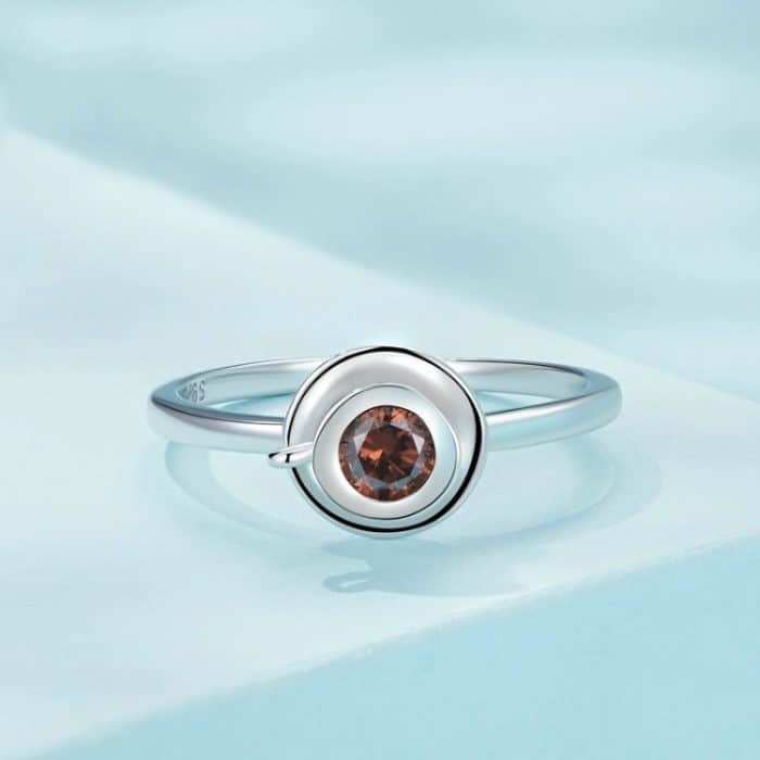 Offener Ring für Kaffeetasse aus S925-Sterlingsilber mit Zirkon – Bild 3