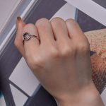 Offener Ring für Kaffeetasse aus S925-Sterlingsilber mit Zirkon – Bild 4