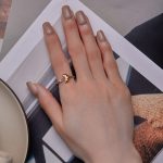 Offener Ring aus galvanisiertem Croissant aus Sterlingsilber S925, zweifarbig – Bild 4