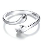 Sterling Silber S925 Warm Hug offener verstellbarer Ring