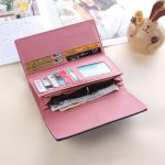 Lange Damen-Geldbörse, Vintage-Geldbörse aus gefrostetem Spleißleder – Bild 4