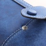 Lange Damen-Geldbörse, Vintage-Geldbörse aus gefrostetem Spleißleder – Bild 5