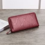 Große Steingeldbörse mit Reißverschluss für Damen, lange Geldbörse – Bild 3