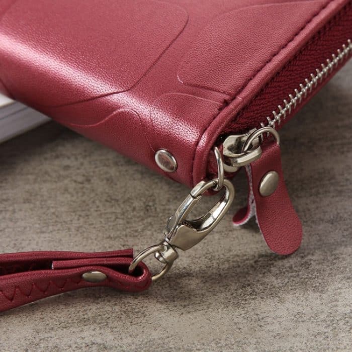 Große Steingeldbörse mit Reißverschluss für Damen, lange Geldbörse – Bild 7