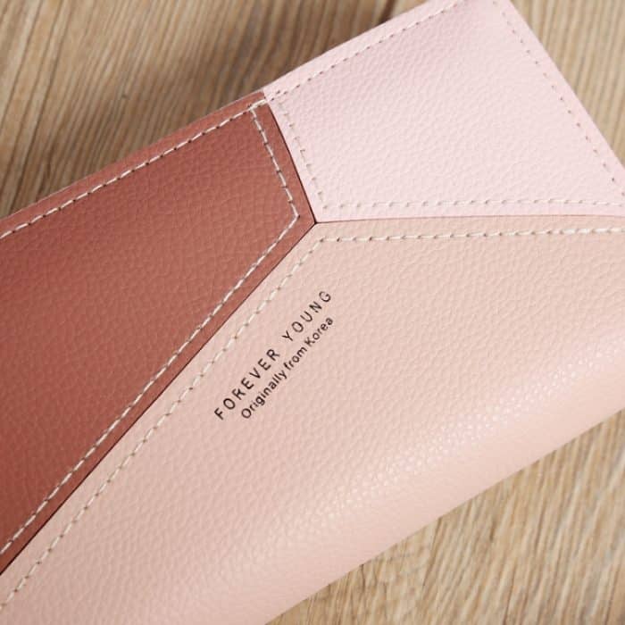 Doppelter Reißverschluss, lange Damen-Geldbörse, Spleißen von Münz-Handytasche – Bild 4