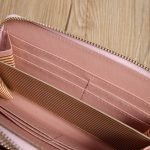 Doppelter Reißverschluss, lange Damen-Geldbörse, Spleißen von Münz-Handytasche – Bild 8