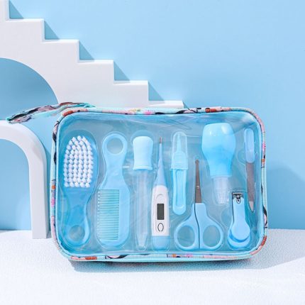 JR-6014 Reinigungs- und Pflegeset für Kinder, Pflegezubehör für Mütter und Babys, Pflegewerkzeuge, 9pcs/set Blue, 9pcs/set Pink, 10pcs/set Blue, 10pcs/set Pink