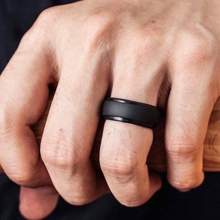 SH800-140 8 mm breiter gebogener Bogenmaß-Stufen-Silikonring – Bild 1