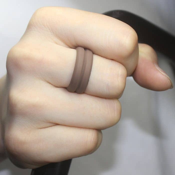 SiR053 V-förmiger Silikonring mit gerilltem Rand, Outdoor-Sport-Paarring – Bild 4