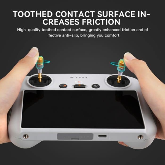 Für DJI Mini 3 Pro RCSTQ Aluminiumlegierung Zweifarbiger Teleskop-Joystick mit Bildschirm-Fernbedienung Daumen-Bedienstange, For DJI Mini 3 Pro Two-color – Bild 7