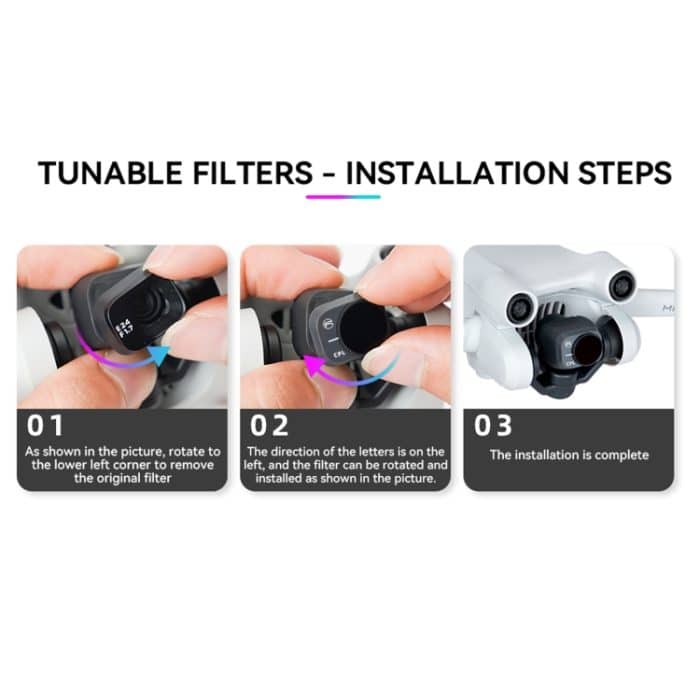 Für DJI Mini 3 Pro RCSTQ PL Filter Drohnenzubehör, ND8/PL, ND16/PL, ND32/PL, ND64/PL, 4 In 1 ND/PL 8/16/32/64, 6 In 1 UV+CPL+ND/PL 8/16/32/64 – Bild 7