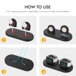 Für Apple Watch/Kopfhörer AhaStyle PT116 Universal-Ständer aus Kunststoff mit doppelter Ladestation – Bild 5