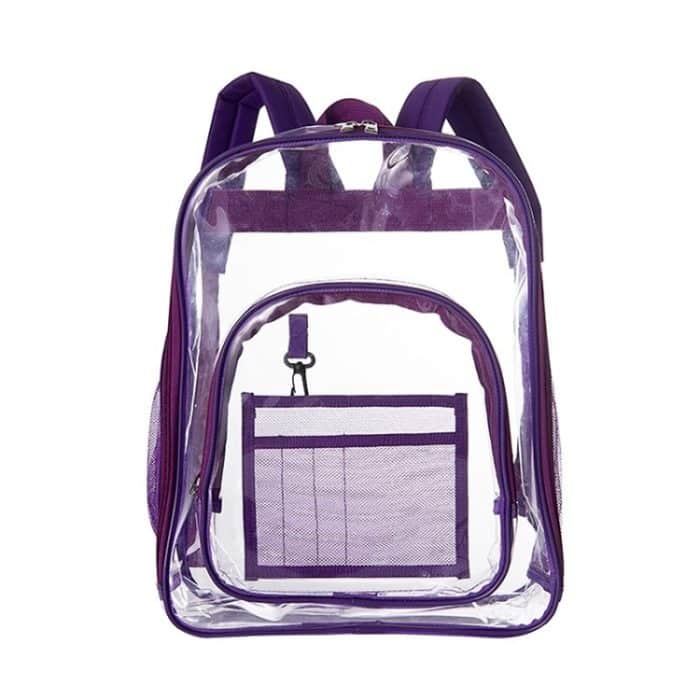 PVC Transparenter wasserdichter Rucksack Schüler Schultasche, Large Purple, Large Light Grey, Large Black, Small Pink, Small Black, Small Gray, Candy Color Black, Candy Color Green, Candy Colo Pink – Bild 1