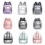 PVC Transparenter wasserdichter Rucksack Schüler Schultasche, Large Purple, Large Light Grey, Large Black, Small Pink, Small Black, Small Gray, Candy Color Black, Candy Color Green, Candy Colo Pink – Bild 2