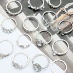 15 Stück/Set Wassertropfen-Herz-Hohldiamant-Verbindungsring – Bild 4