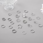 22 Stück/Set offener Ring mit Herz-Schmetterlingsgelenk – Bild 2
